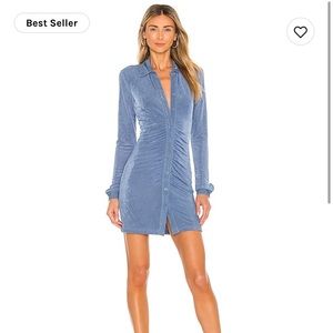 Bardot — Blue Long Sleeve Bodycon Dress